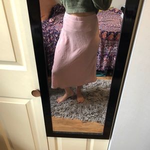 Pink midi skirt